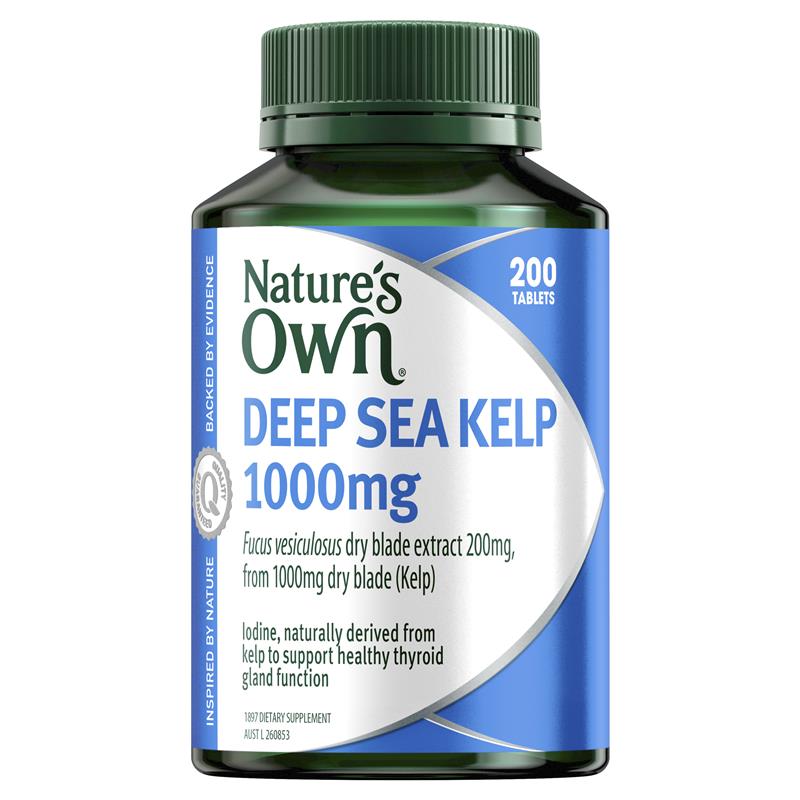 Nature's Own Deep Sea Kelp 1000mg with Iodine - 200 Tablets