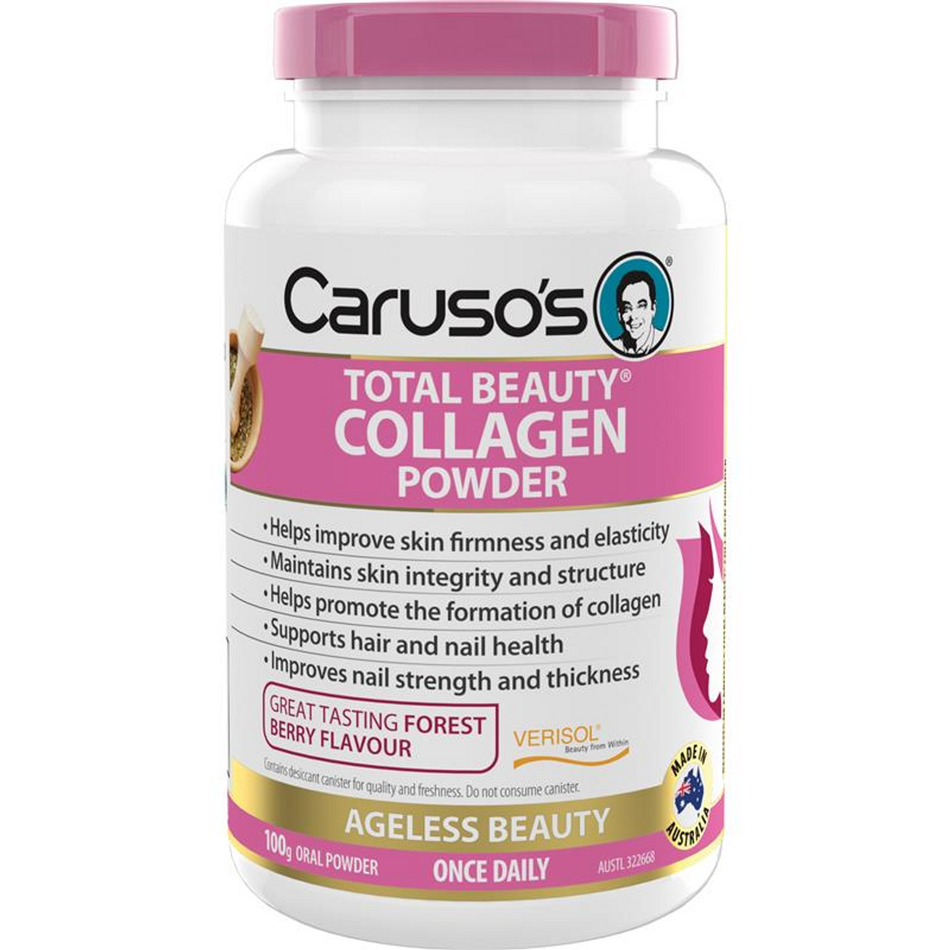 Caruso's Natural Health Total Beauty Collagen 100 Grams Powder