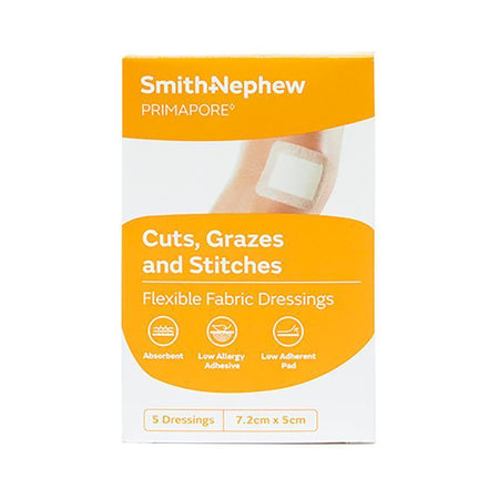 Primapore Dressing 7.2cm X 5cm 5 Pack