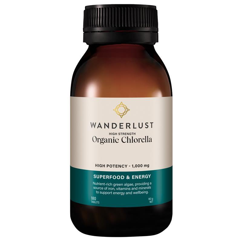 Wanderlust High Strength Organic Chlorella 180 tabs
