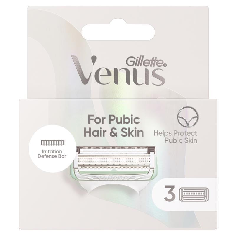 Gillette Venus Blade Refills For Pubic Hair & Skin 3 Pack
