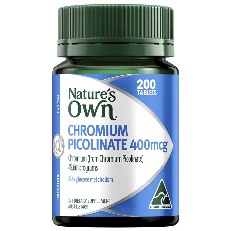 Nature’s Own Chromium Picolinate 400mcg 200 Tablets