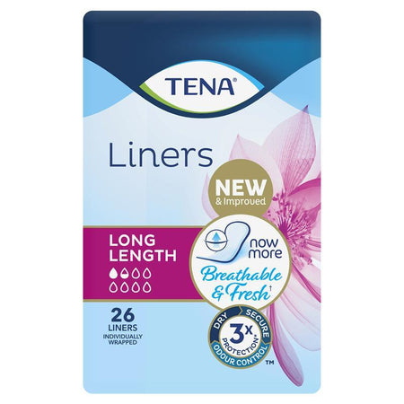 Tena Liners Extra Long Length 26 Pack