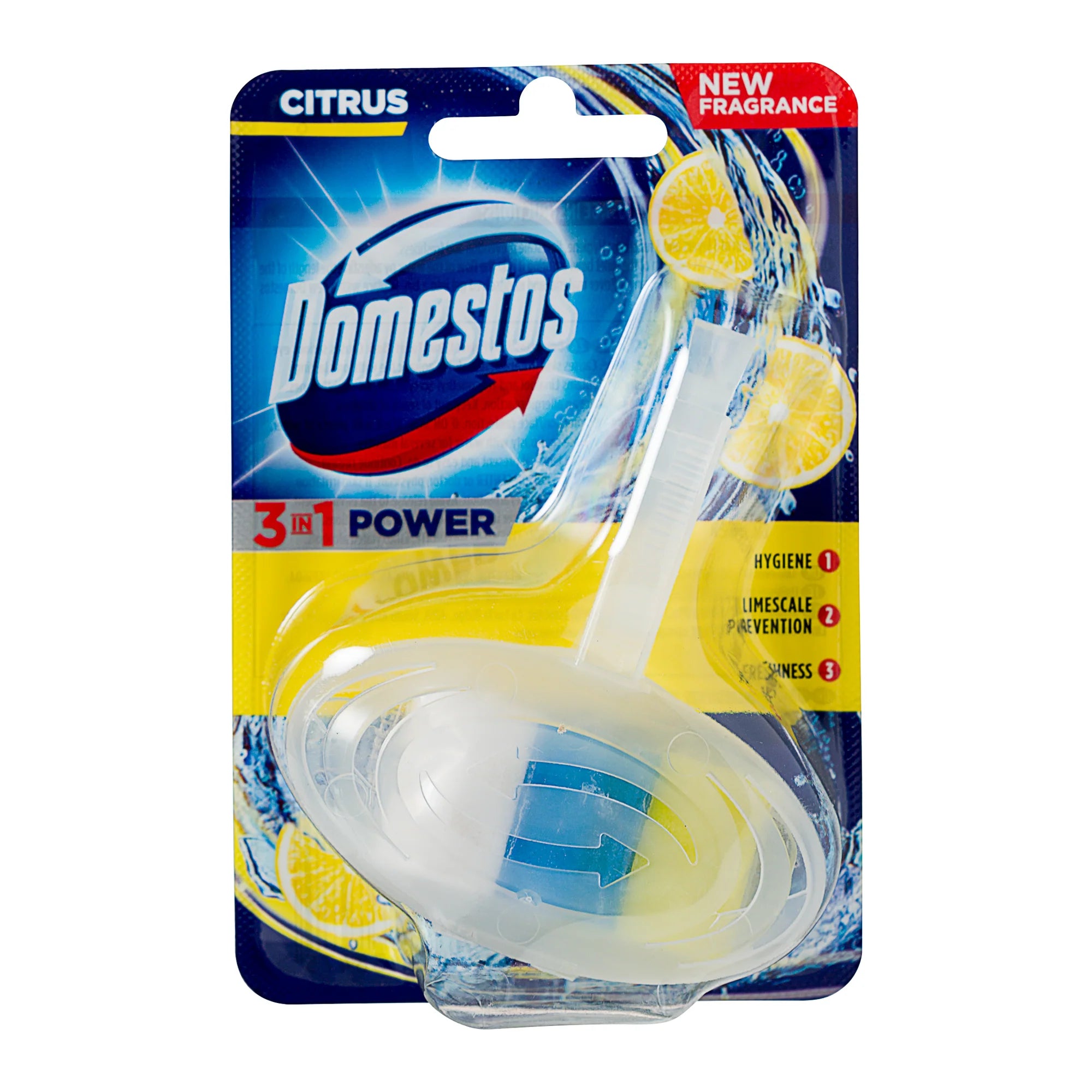 Domestos 3 In 1 Power Toilet Rim Block Citrus 40g