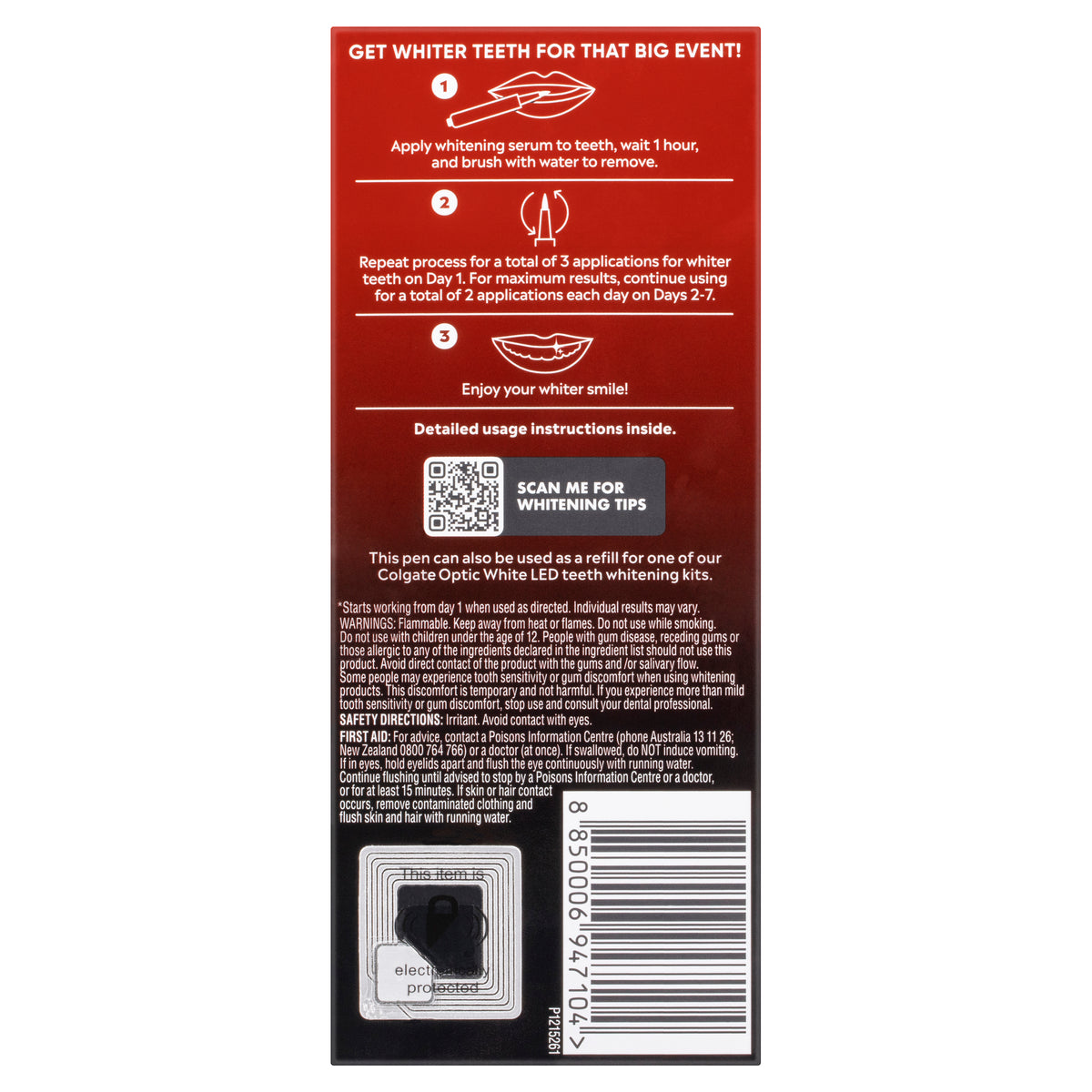 Colgate Optic White Pro Series Express Teeth Whitening Treatment Pen 2.5ml