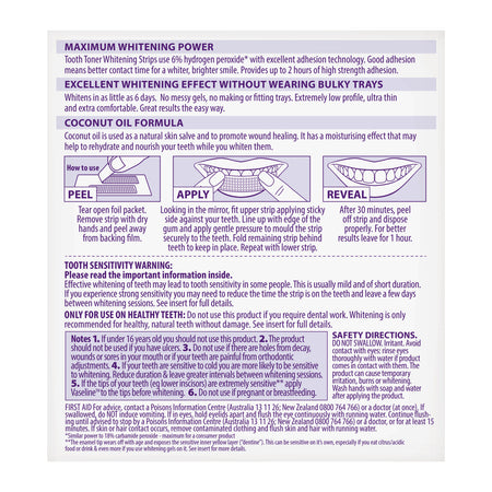 Designer White Tooth Toner Whitening Strips 28 Pack