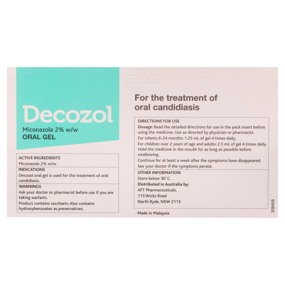 Decozale Buy Decozol Oral Gel 40g(Generic for Daktarin Oral Gel) Online at ...