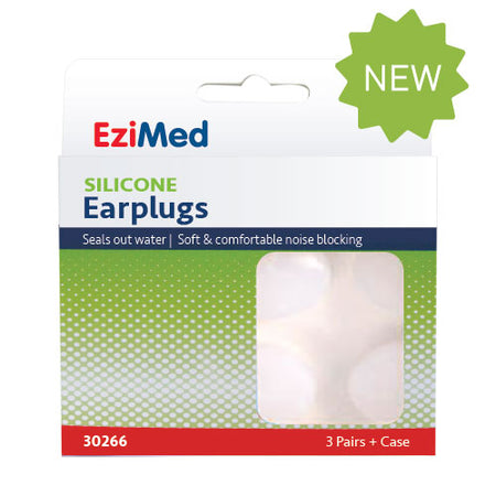 EZI MED Silicon Earplugs + Case 3 Pairs
