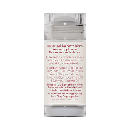 Handmaid Natural Deodorant Clary Sage and Eucalyptus 50g