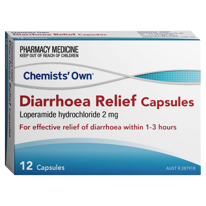 Chemists' Own Diarrhoea Relief 12 Caps (Generic of Imodium)