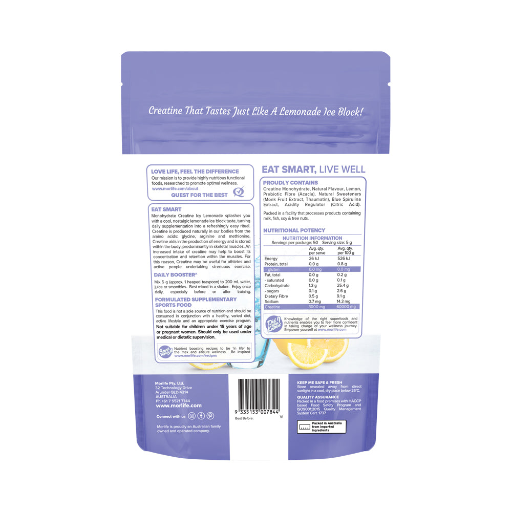Morlife Creatine Icy Lemonade 250g