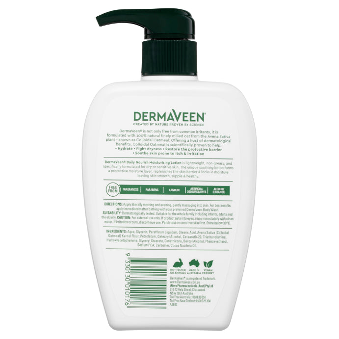 DermaVeen Daily Nourish Moisturising Lotion 500mL Pump