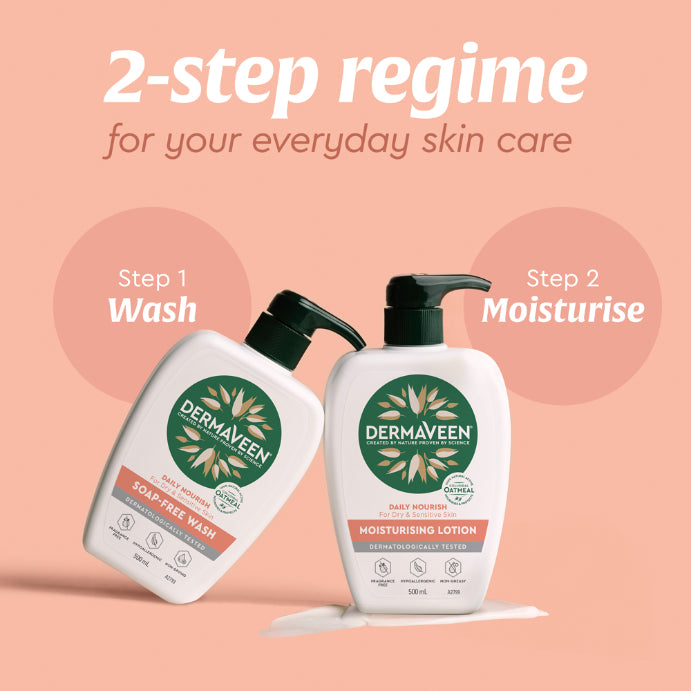 DermaVeen Daily Nourish Moisturising Lotion 500mL Pump