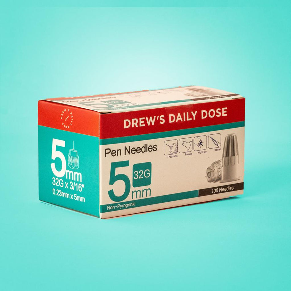 Drew's Daily Dose Pen Needle 32g 5mm 100 Pack