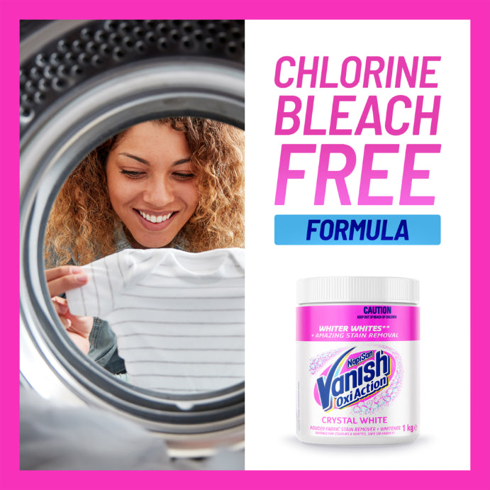 Vanish Napisan Oxi Action Crystal White Stain Remover Powder 1kg