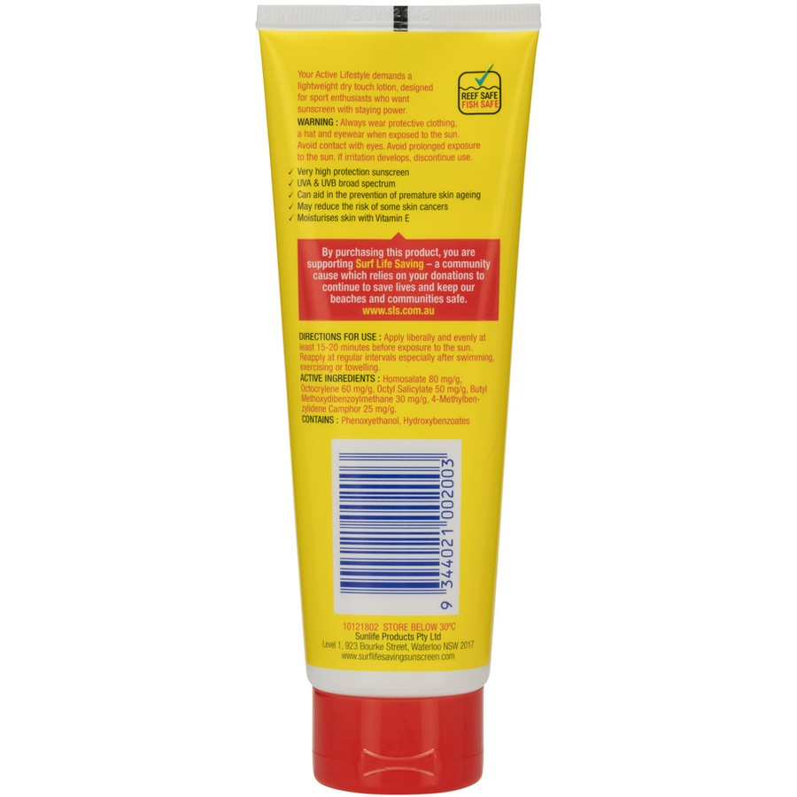Surf Life Saving Australia Sport Sunscreen SPF 50+ 100ml