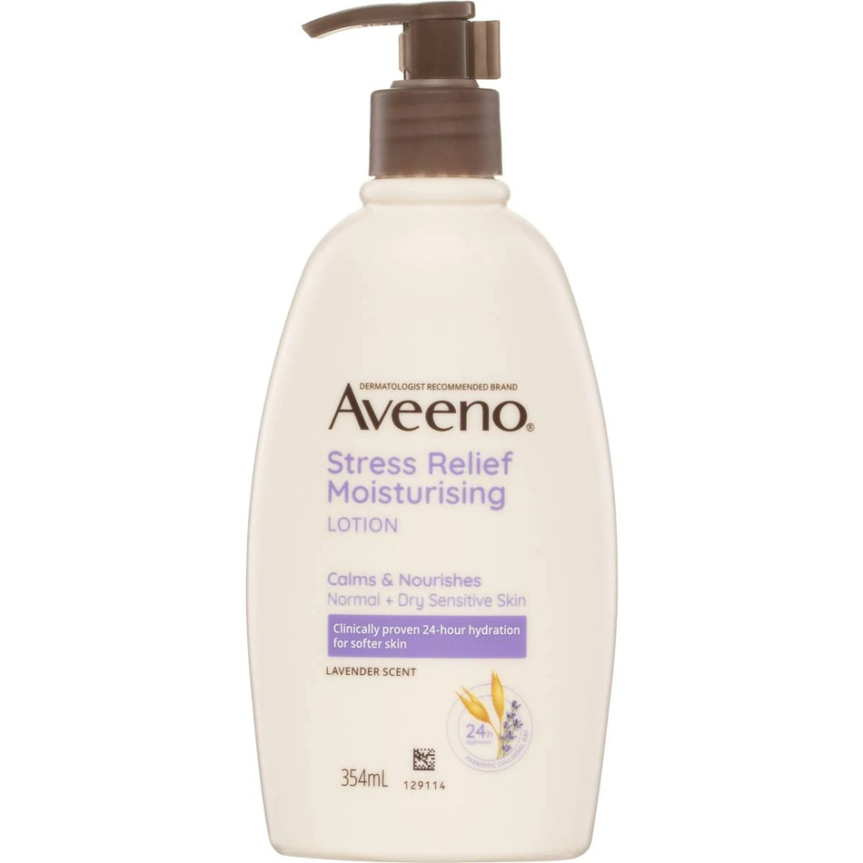 Aveeno Active Naturals Stress Relief Lavender Scented Moisturising Lotion 354ml