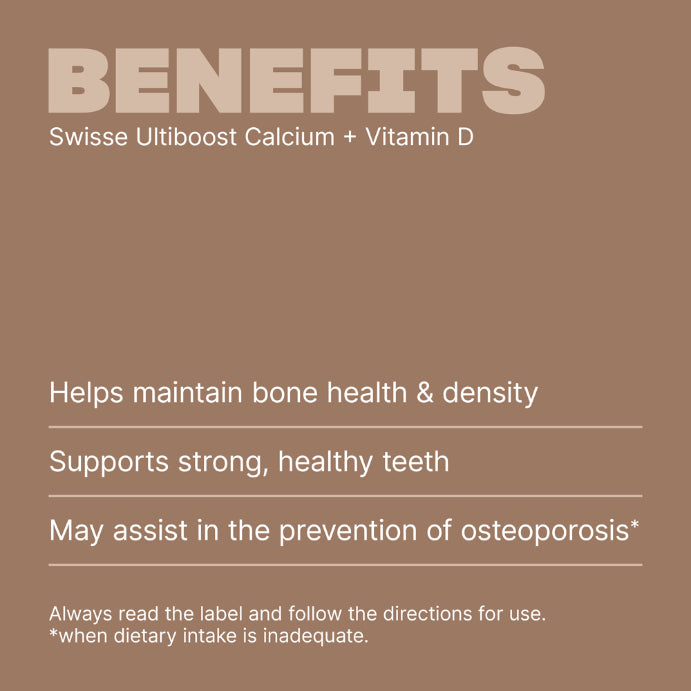 Swisse Ultiboost Calcium + Vitamin D 90 Tablets