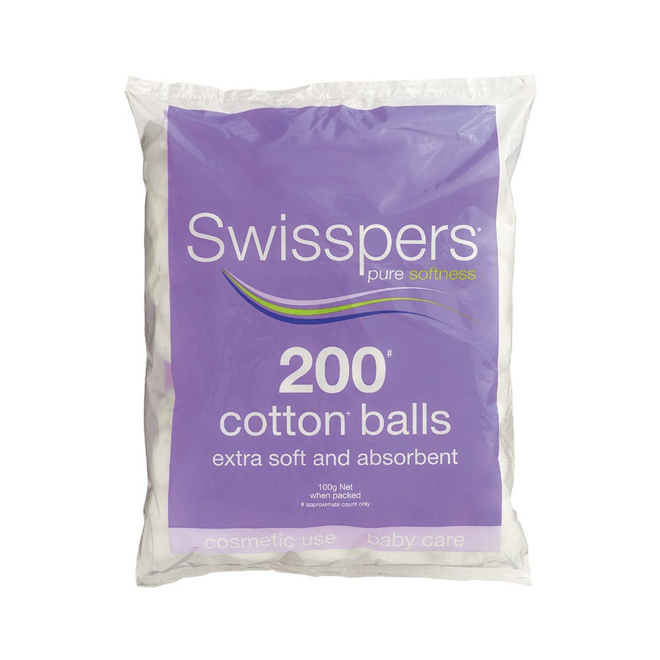 Swisspers Cotton Wool Balls 200 Pack