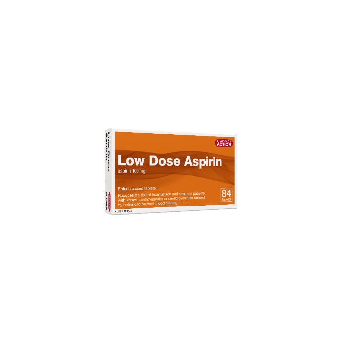Pharmacy Action Low Dose Asprin 84 Tablets