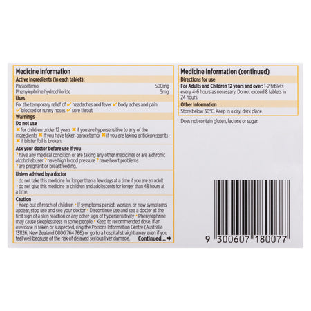 Codral Cold & Flu 10 Tablets