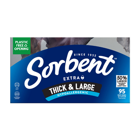 Sorbent Facial Tiss Thck Lge Hypo 95
