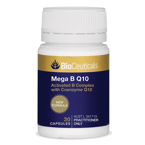 Bioceuticals Mega B Q10 30 Capsules New