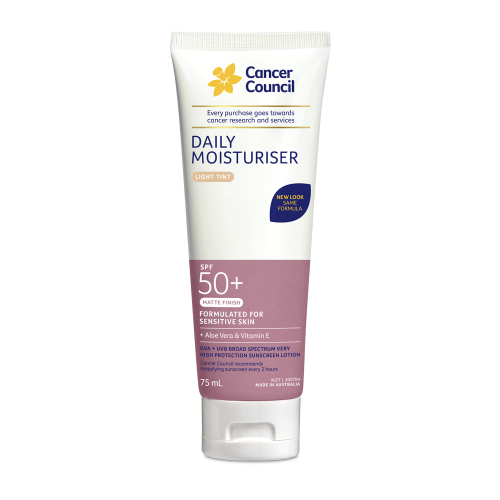 Cancer Council Face Day Wear Moisturiser Matte SPF 50+ Light Tint 75ml
