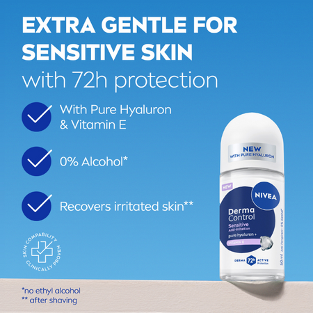 Nivea Derma Control Sensitive 72H Anti-Perspirant 50mL