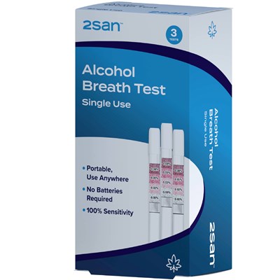 2san Alcohol Breath Test 3pk