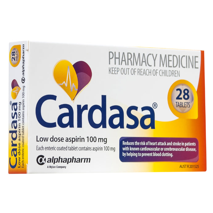 Cardasa Acetylsalicylic Acid 100mg 28 Tablets