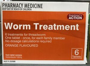 Pharmacy Action Worm Treatment 6 Tablets