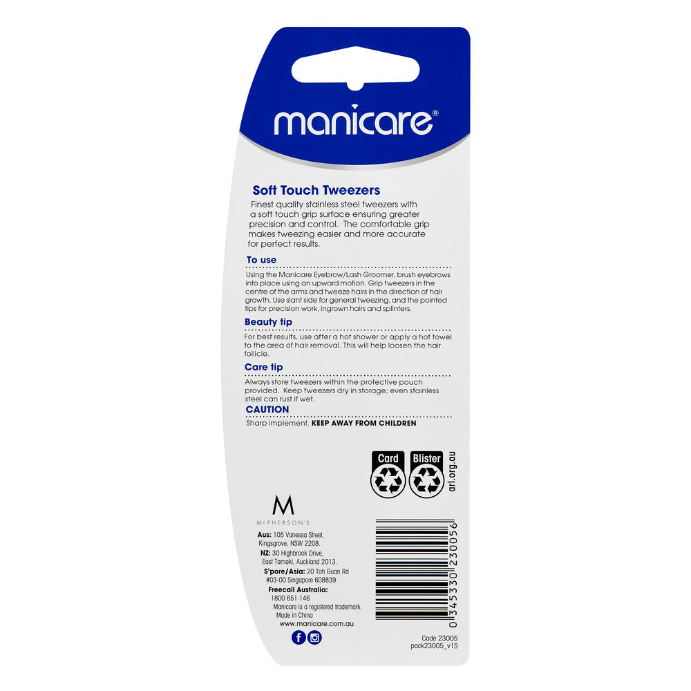 Manicare Soft Touch Tweezer Black
