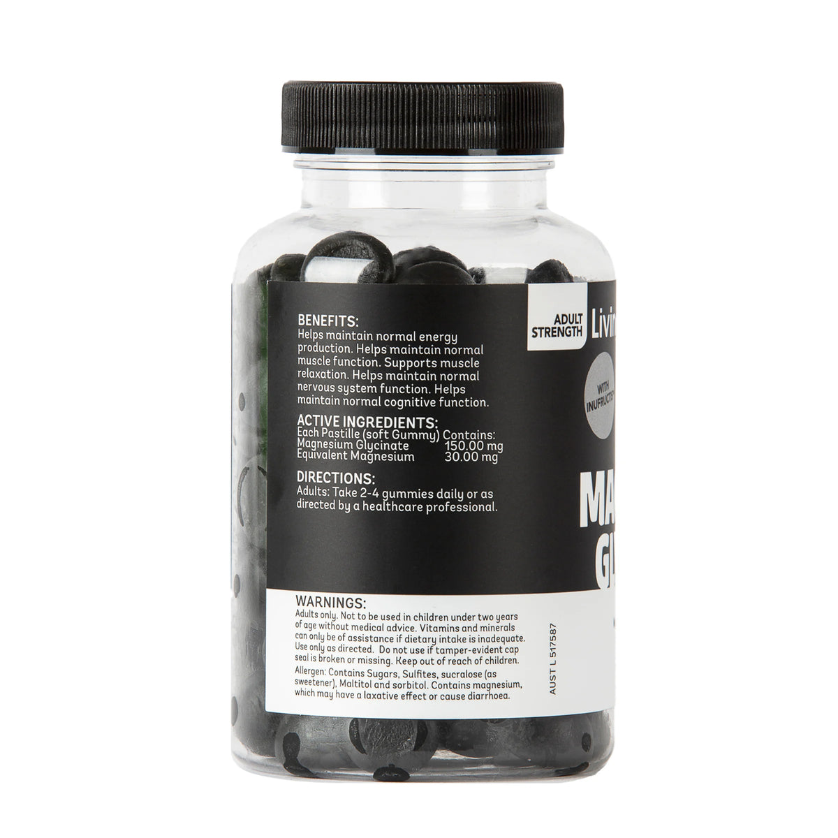Living Healthy Gummies Magnesium Glycinate 150mg 60 Pastilles