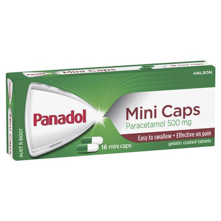 Panadol Mini Caps Paracetamol 500mg 16 Capsules
