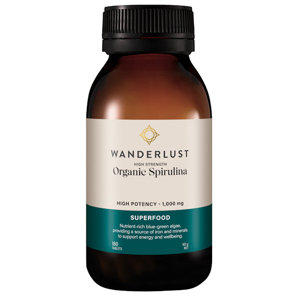 Wanderlust High Strength Organic Spirulina 180 tabs