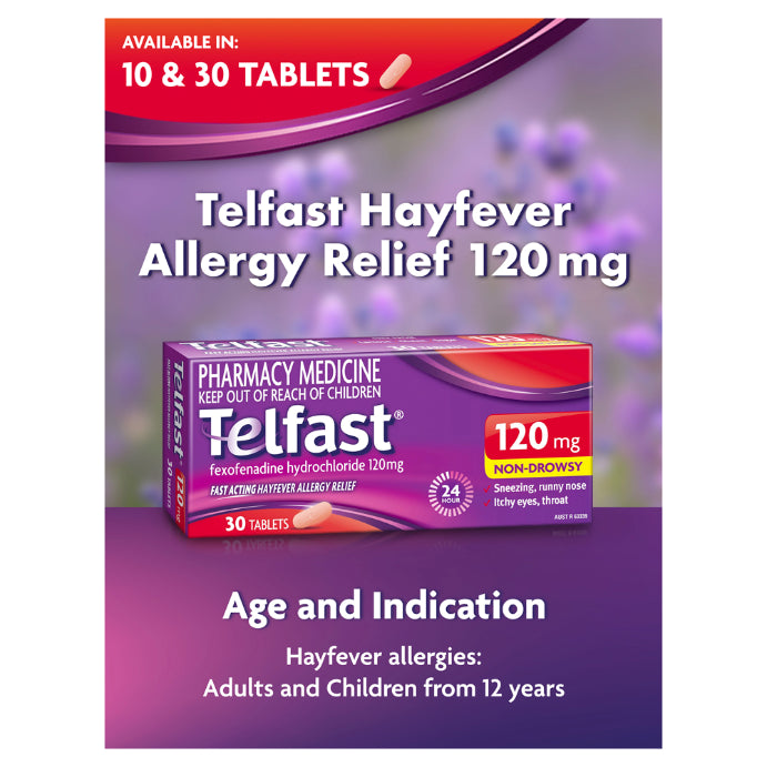 Telfast 120mg 30 Tablets