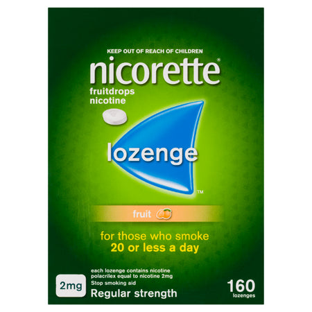 Nicorette Fruitdrops Nicotine Regular Strength 2mg Fruit 160 Lozenges