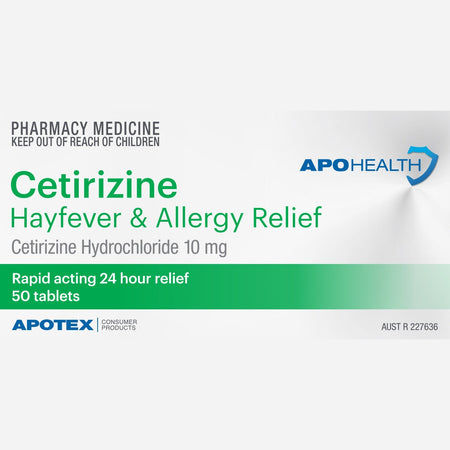 Apo Health Cetirizine Hayfever & Allergy Relief 10mg 100 Tabs