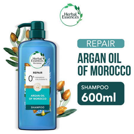 Herbal Essences Bio:renew Argan Oil of Morocco Repair 90% Natural Origin Shampoo 600ml