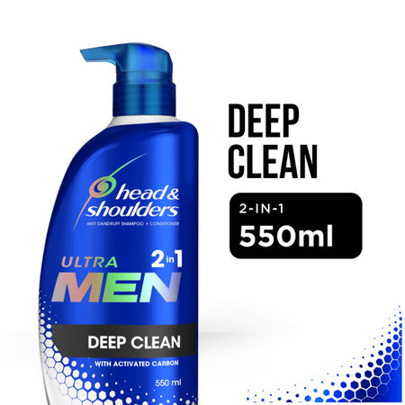 Head & Shoulders Ultra Men 2-in-1 Deep Clean Anti-dandruff Shampoo + Conditioner 550ml