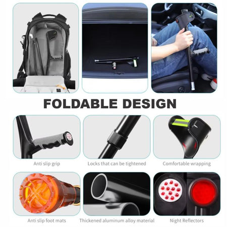 Bodyassist Adjustable Euro Forearm Crutch with Elbow Strap Single ADULT