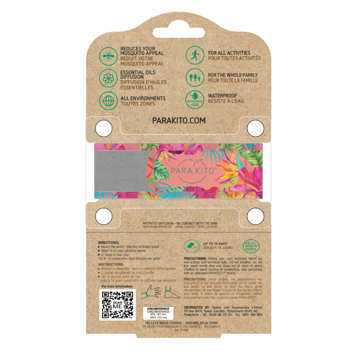 Para'kito Mosquito Repellent Adult Wristband Flowery 1 Each