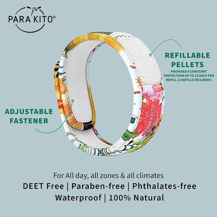 Para'kito Mosquito Repellent Adult Wristband Flowery 1 Each