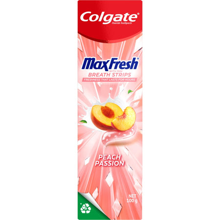 Colgate Max Fresh Toothpaste Peach Passion With Mini Breath Strips 100g