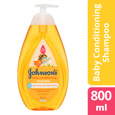 Johnson's 3-in-1 Hypoallergenic Conditioning Baby Shampoo & Cleansing Wash 800ml