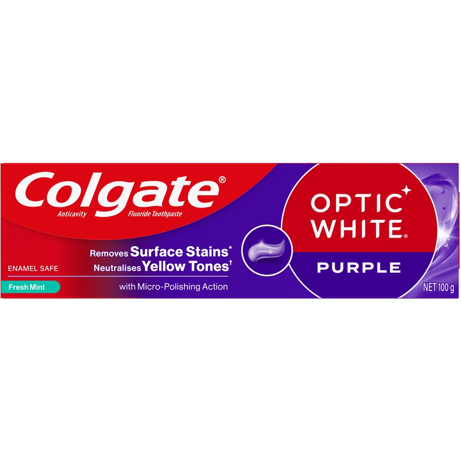 Colgate Optic White Purple Toothpaste 100g
