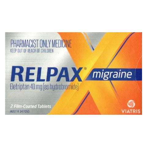 Relpax Migraine 40mg 2 tablets (S3)