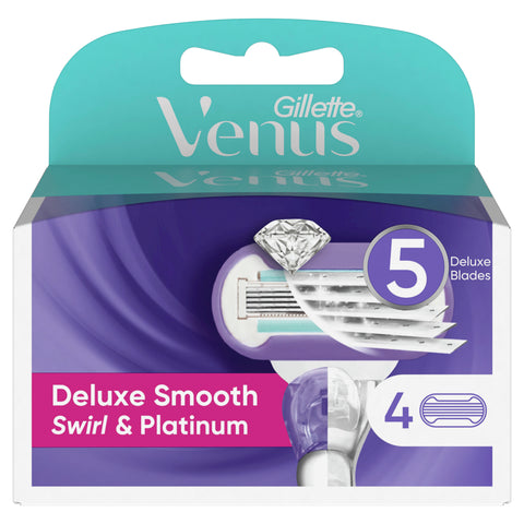 Gillette Venus Deluxe Smooth Swirl Blade Refills 4PK