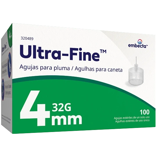 Embecta BD Ultra Fine Pen Needle 32g X 4mm 100 Needles